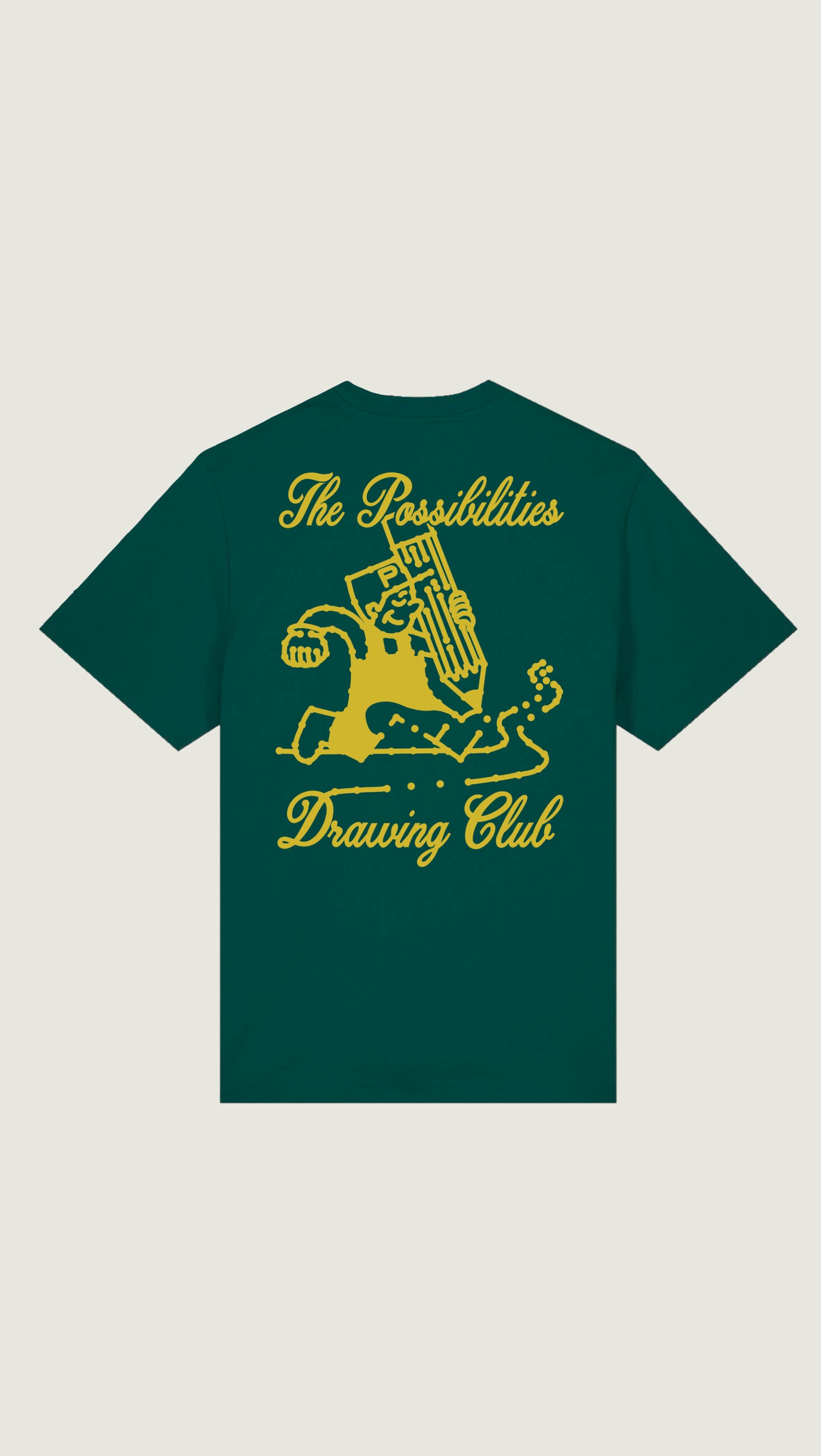 No 53. Drawing Club T-shirt 'Forest Green'