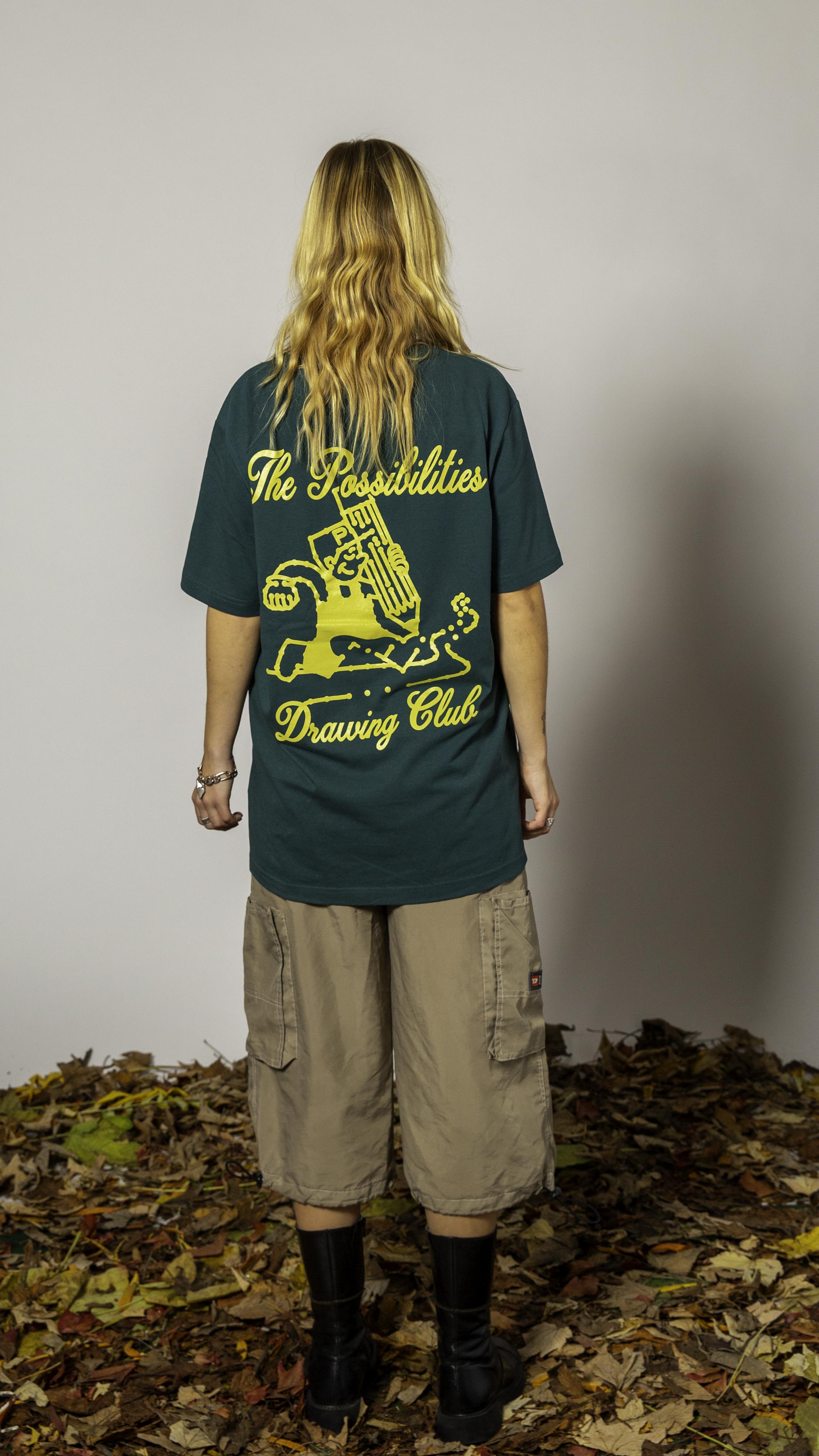 No 53. Drawing Club T-shirt 'Forest Green'