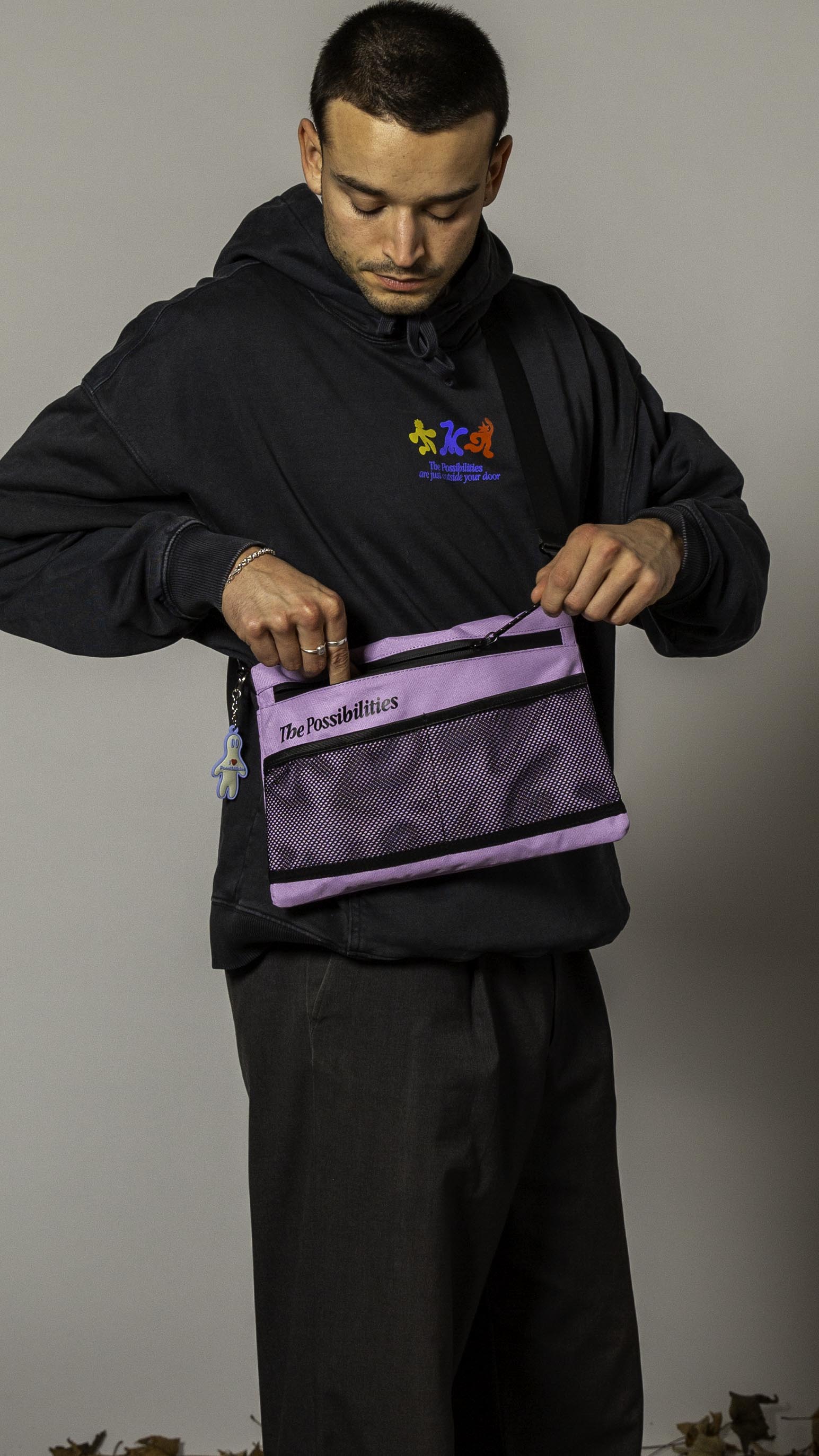 No 66. The Possibilities Technical Cross-Body Bag 'Purple'