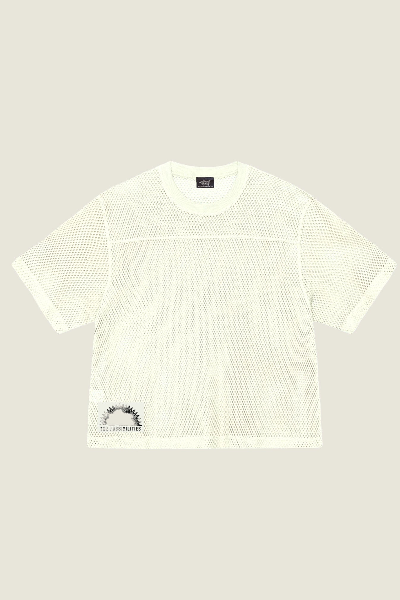 No. 43 The Mesh T shirt White The Possibilities Clothing