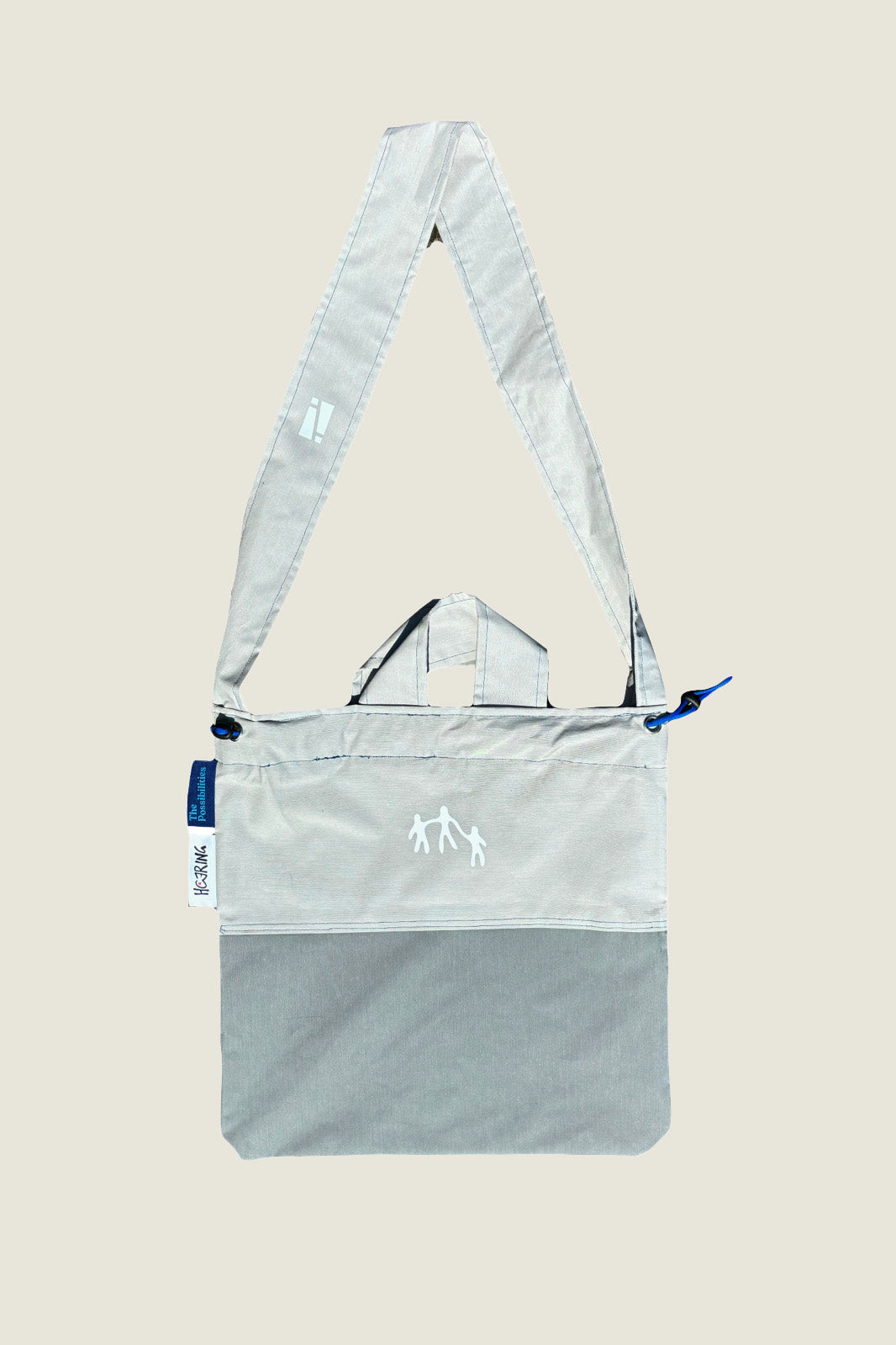 No. 49: The - Possibilities x Studio Haering x DoTellMom - Crossbody Bag ‘Light Grey / Dark Grey / Blue’