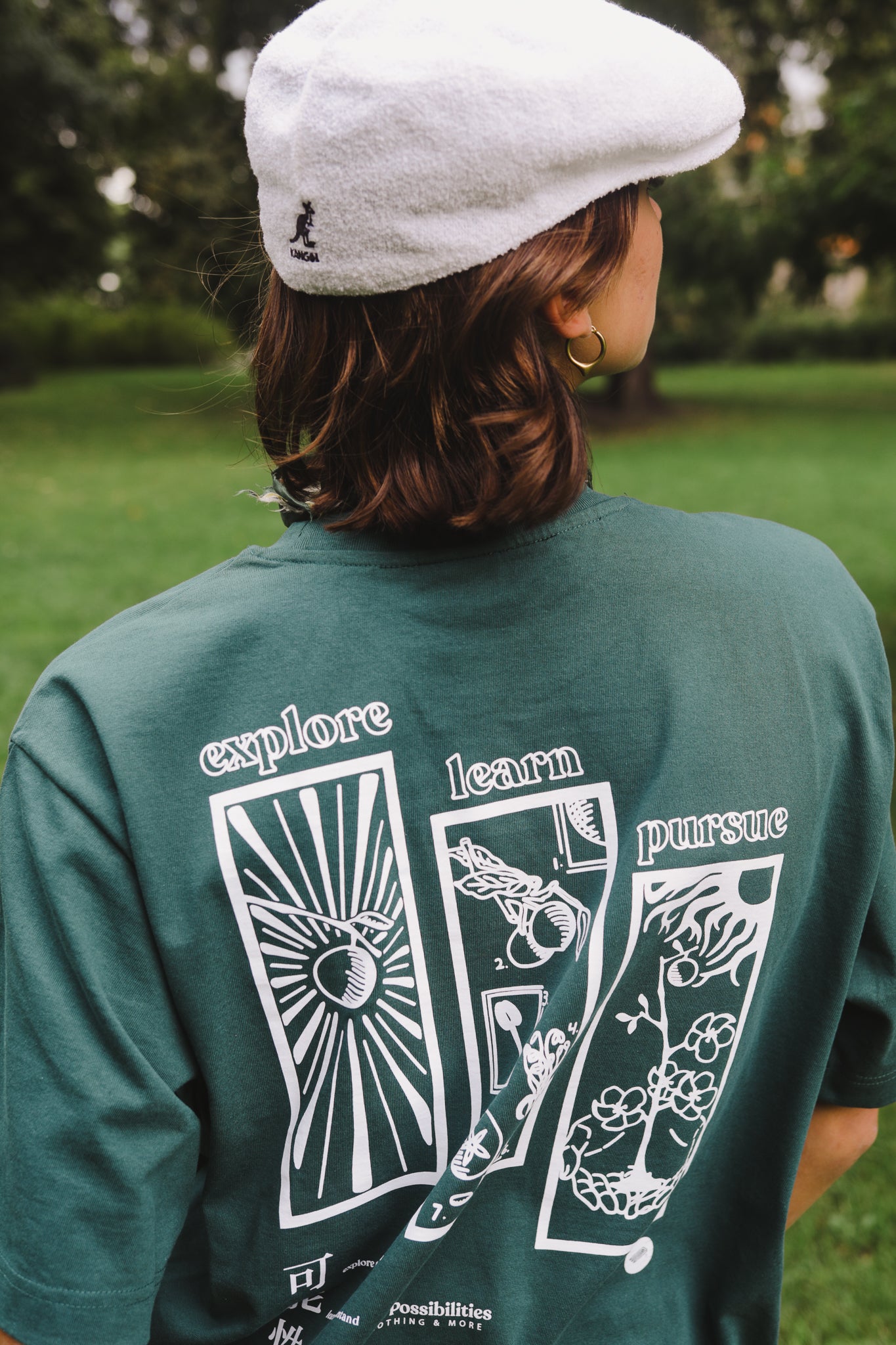 No. 18 Explore, Learn, Pursue Oversized T-Shirt 'Extra Heavy | Glazed Green'