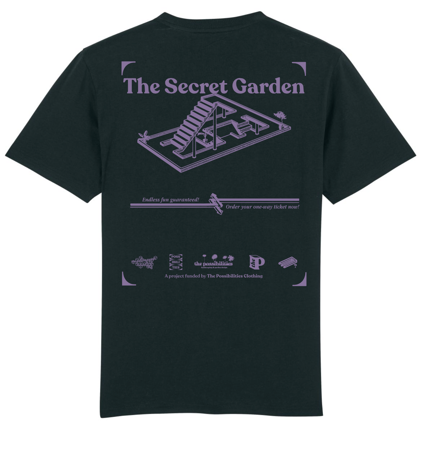 No 9: The Secret Garden T-shirt 'Black'