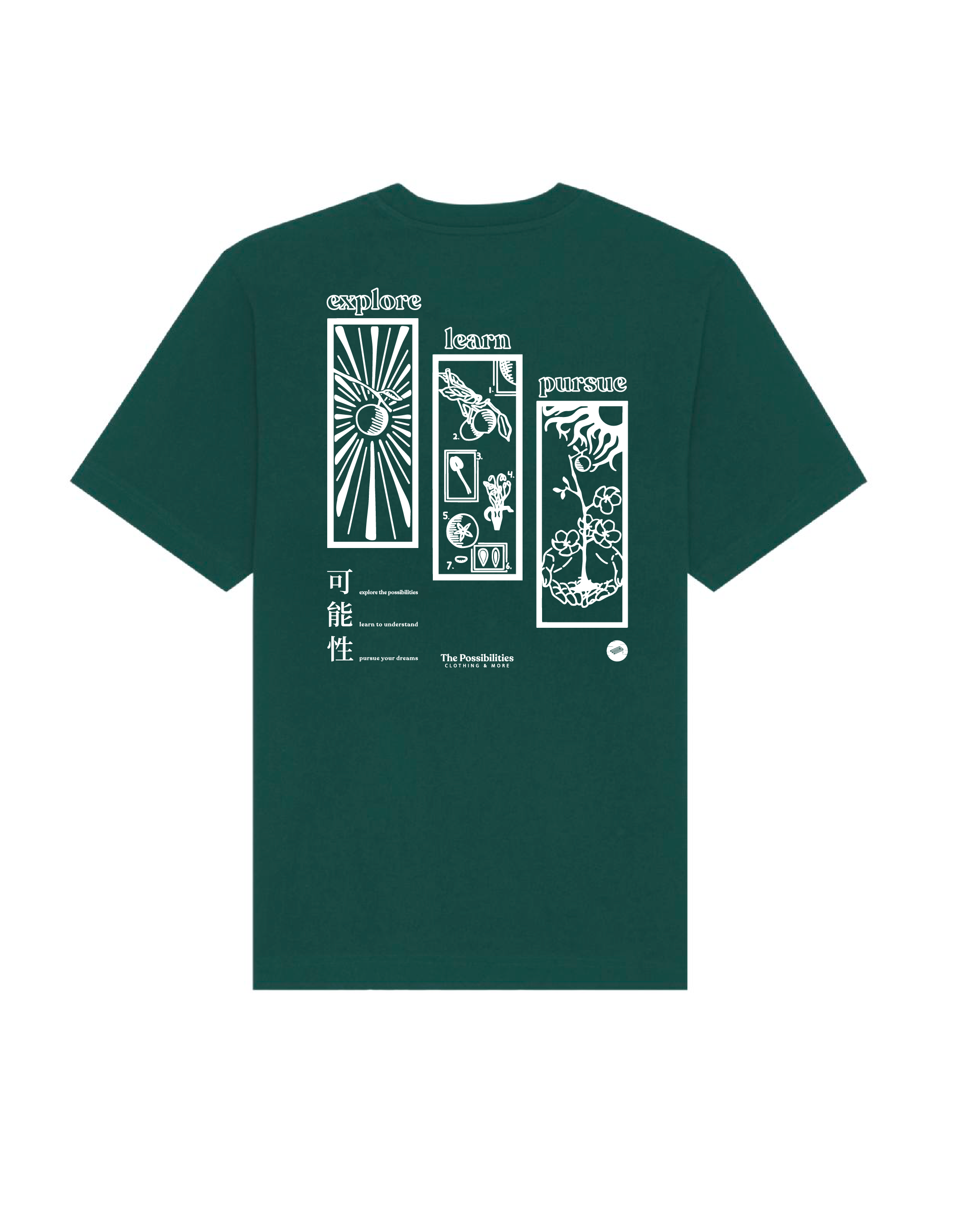 No. 18 Explore, Learn, Pursue Oversized T-Shirt 'Extra Heavy | Glazed Green'